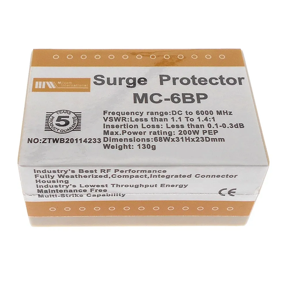 MC-6BP N-JK Ăng Ten Thức Ăn Tăng Bảo Vệ MC-6BP Loại N Arrester DC-6GHz 5.8G Arrester