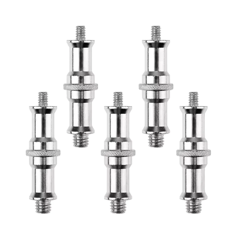 ABKJ-Studio Light Stand Hot Shoe Cold Shoe Adapter For 1/4 To 3/8 Inch Male Metal Converter Threaded Adapter Socket Studs