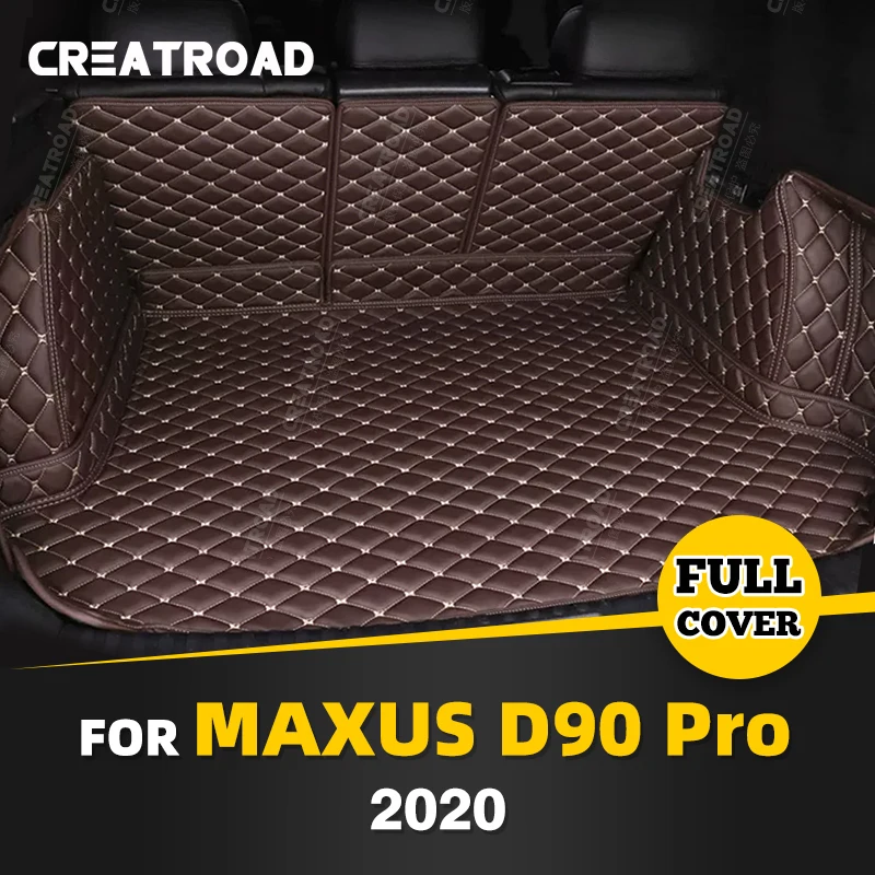 

Автомобильный коврик для багажника с полным покрытием для MAXUS D90 Pro 7-Seat 2020, автомобильный коврик для багажника, подкладка для груза, защитные аксессуары для интерьера