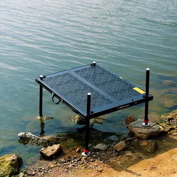 초경량 두꺼운 알루미늄 합금 접이식 저수지 연못, 깊은 물 낚시 플랫폼, 할로우 아웃 낚시 플랫폼