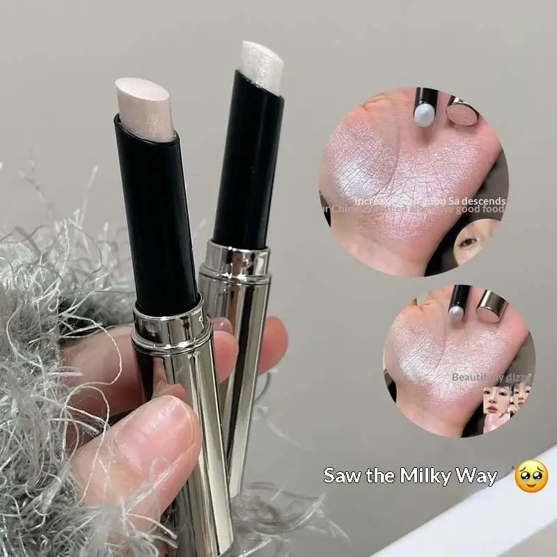 HERORANGE Highlighter Stick - قلم ظلال عيون أبيض لامع لامع طبيعي، تظليل كونتور، مكياج للوجه