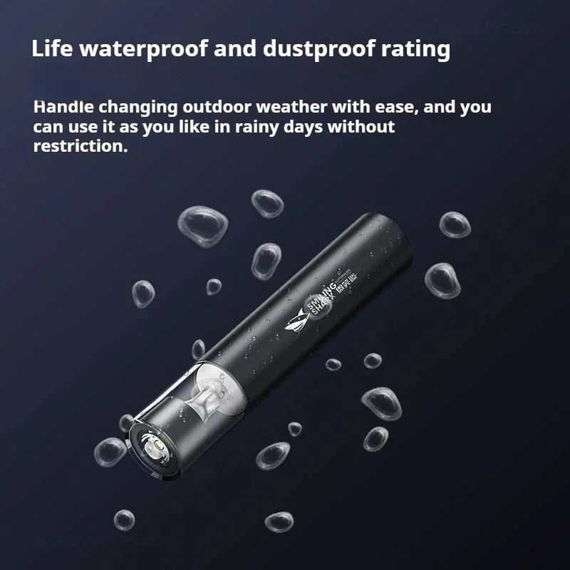 SMILING SHARK USB Rechargeable LED Flashlight Ultra Bright Mini Waterproof Portable Outdoor Emergency Lighting SD‑5373A