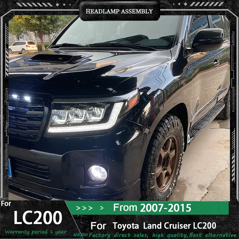 

Car Lights for Toyota Land Cruiser LED Headlight 2007-2015 LC200 Head Lamp Drl Projector Lens Automotive Accessories