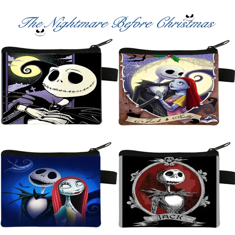 The Nightmare Before Christmas Coin Purse Female Wallets Portable ID Card Holders Children\'s Key Storage Bag Birthday Gifts