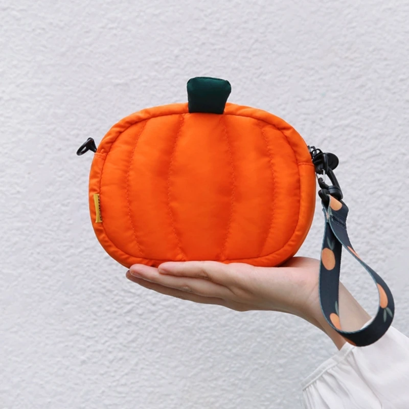 Stylish Halloween Pumpkin Purse Mini Funny Pumpkin Shoulder Bag for Women Girls