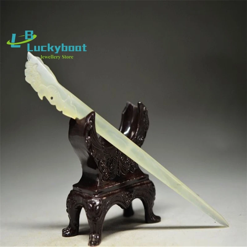 FINE HAND HOLLOW OUT CARVED CHINESE HETIAN JADE PHOENIX HAIRPIN