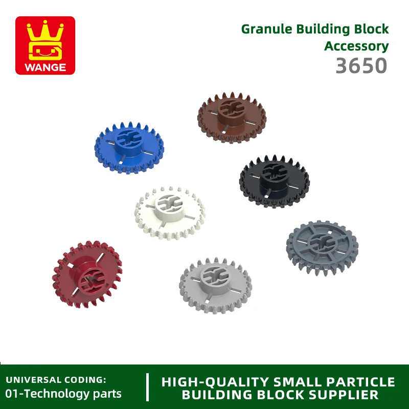 Wange 90Pcs/lot 3650 Crown Gear Building Blocks Moc Technical Accessories Compatible with Brick Toys Children Gift Box