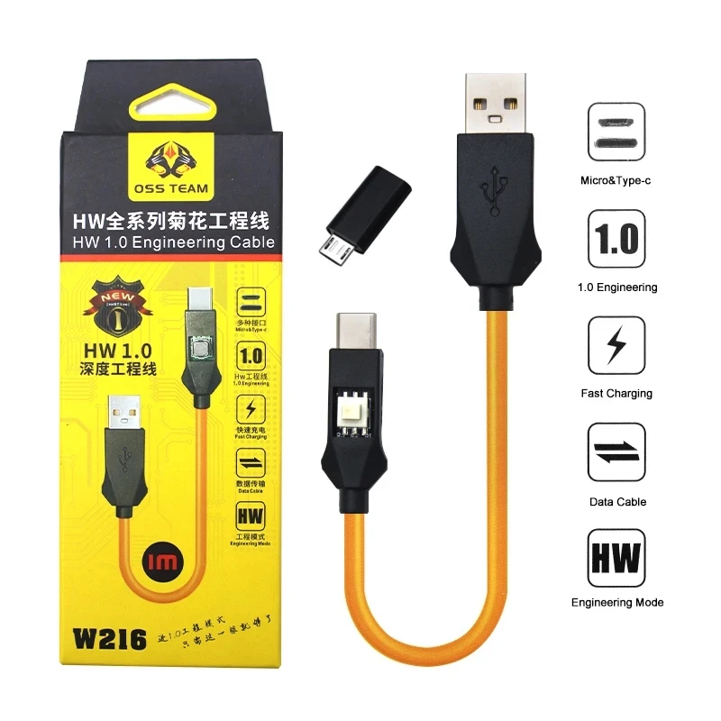 HW-USB 1.0 Engineering Cable for Huawei Phone Repair, Solve Without USB1.0 Port Problem Without Font Disassembly