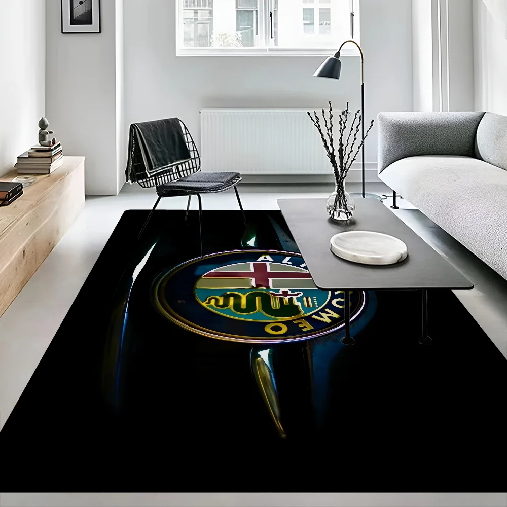 A-Alfa R-Romeo Logo Floor Mat Retro Multiple Choice Living Room Kitchen Rug Non-Slip Modern Home Decor