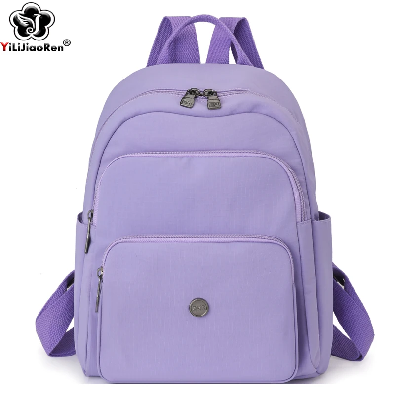 

Fashion Backpack Women Waterproof Nylon Daypack Ladies Laptop Bag Large Capacity School Bag for Girl Lightweight Travel Knapsack