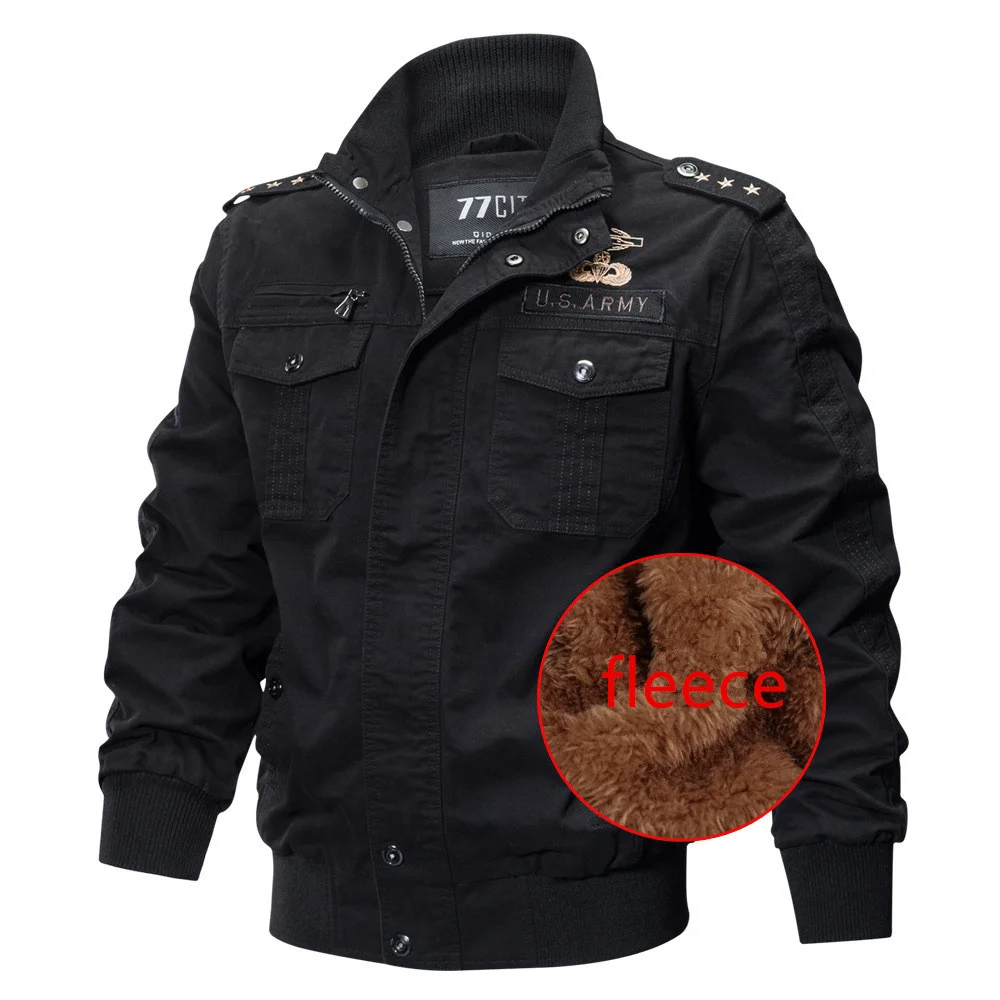 

Winter Men's Cotton Thicken Fleece Warm Military Jacket Men Outdoor Cycling Training Climbing Thermal Army Fans Tactical Coat