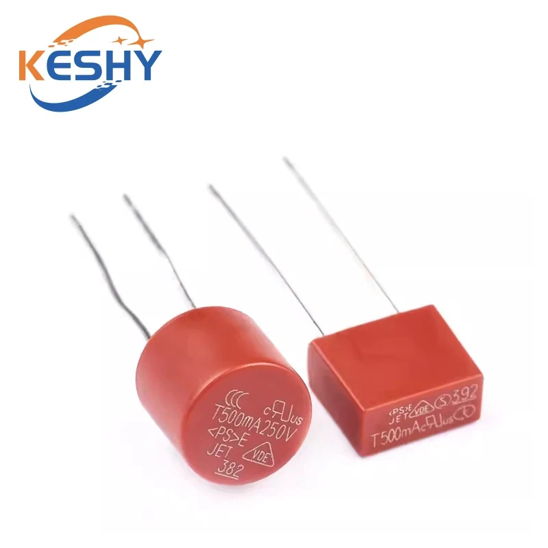 Fusibles cylindriques en plastique 392 carrés 382, 10 pièces, T500mA 0,5a 1A 1,6a 2A 2,5a 3,15a 4A 5A 6,3a 8A 250V, carte d'alimentation pour TV LCD couramment