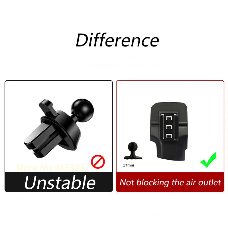 For Volkswagen Touareg 2019-2021 Car Phone Holder Special Fixed Bracket Base 17mm Not Blocking Air Outlet Interior Accessories