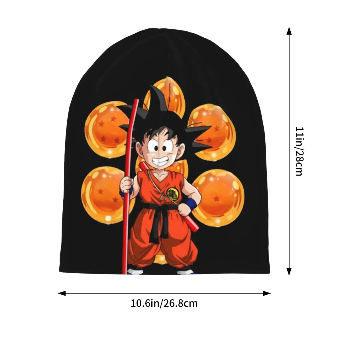 Stylowa czapka beanie z dzianiny Dragon Ball DragonBall Anime, idealna na jesień i zimę, ciepła czapka dla mężczyzn, idealna dla osób po chemioterapii.