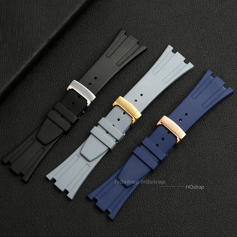 27mm Silicone Bracelet for AP for Royal Oak for AP15400 15710 26470 15703 Waterproof Wristband for Audemars Piguet Sport Belt