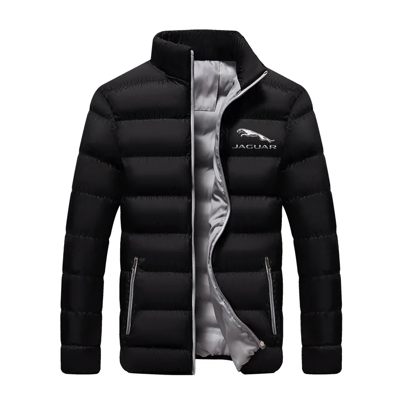 2024 Winter Fashion New Men\'S Zipper Stand Collar Cotton Jacketcasual Thickened Warm Parka Hip-Hop Street Jogging Sports Jacket