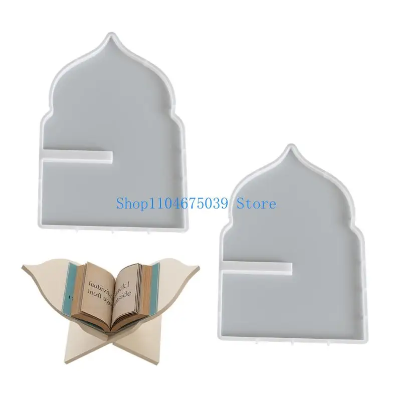 5ASD 2 Pack Multipurpose Silicone Reading Stand Mold Book Shelf Molds voor het knutselen hars teal lichthouders en