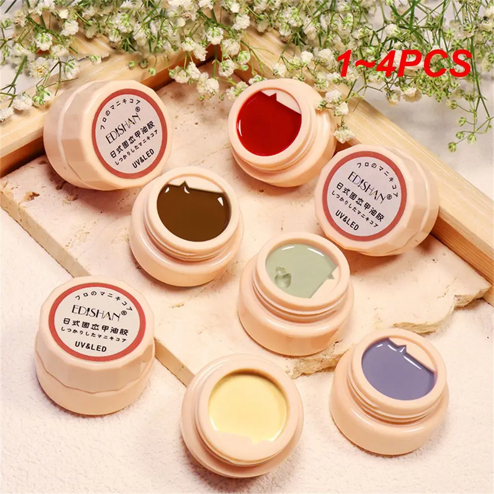 1~4PCS Nail Paint Gel Jelly Creamy Texture 5g Nail Lacquer Nail Supplies Nail Varnish Soak Off Uv Led Gel 20 Color