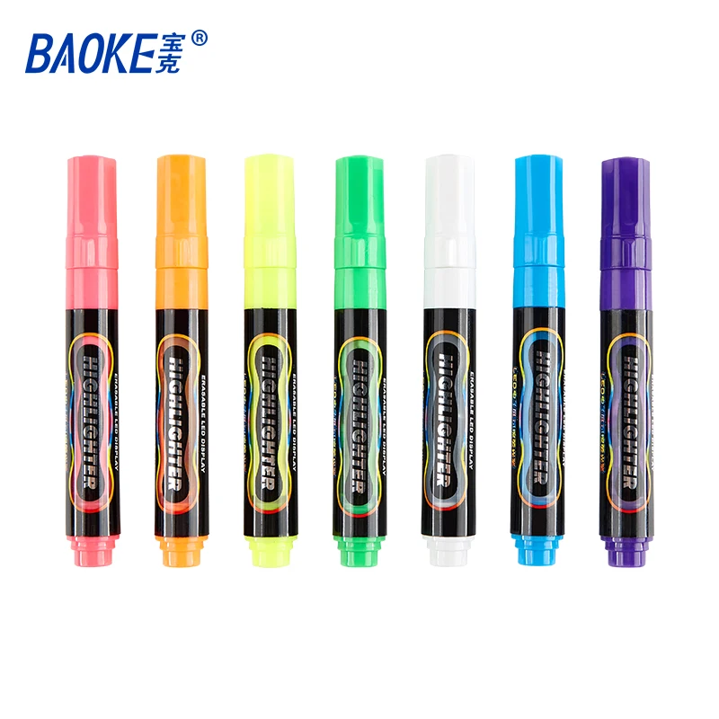 BAOKE-resaltador borrable MP4901, 7 colores