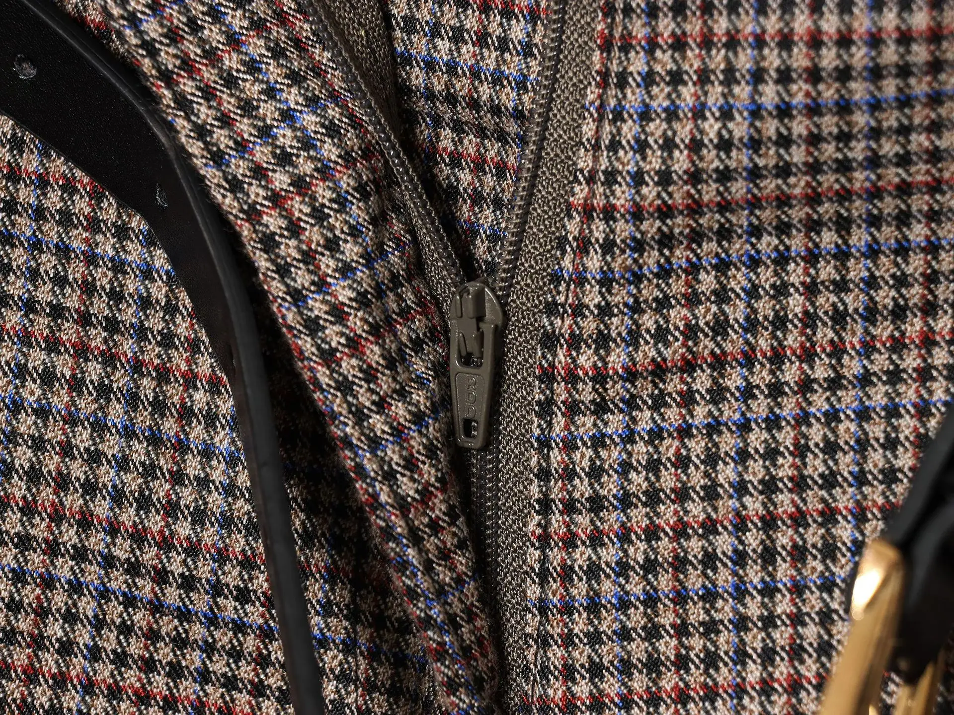 Vêtements pour femmes, nouveau style de tempérament élégant, ceinture assortie, pantalon droit pied-de-poule simple taille haute