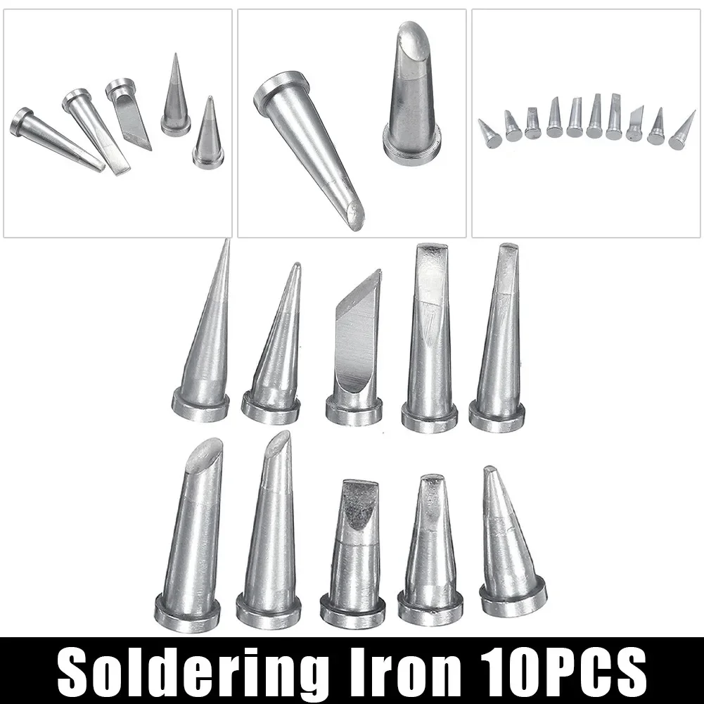 

Soldering Iron Tip High Quality Soldering Iron Accessories 10 Pc Set Compatible with For Weller Workstations Iron Tips