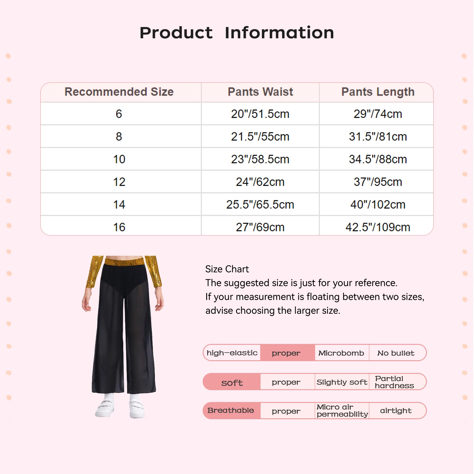 ガールズ ジャズ ラテン ダンス パンツ 光沢のあるスパンコール ウエストバンド 流れるようなシフォン オーバーレイ ワイドレッグ サイド スリット パンツ ステージ パフォーマンス用