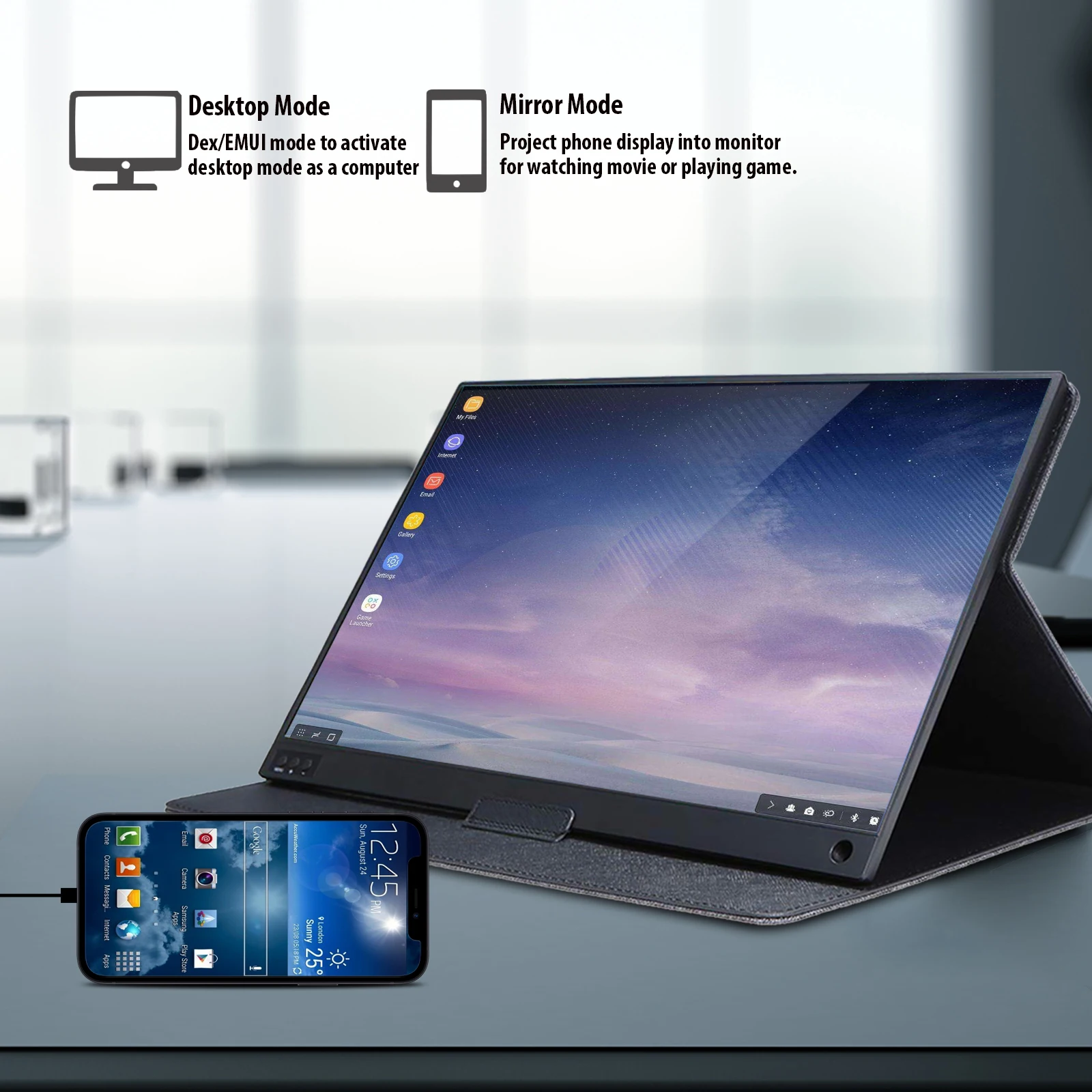 ZEUSLAP ラップトップ用のポータブルモニタータイプC,120hz,60hz,15.6