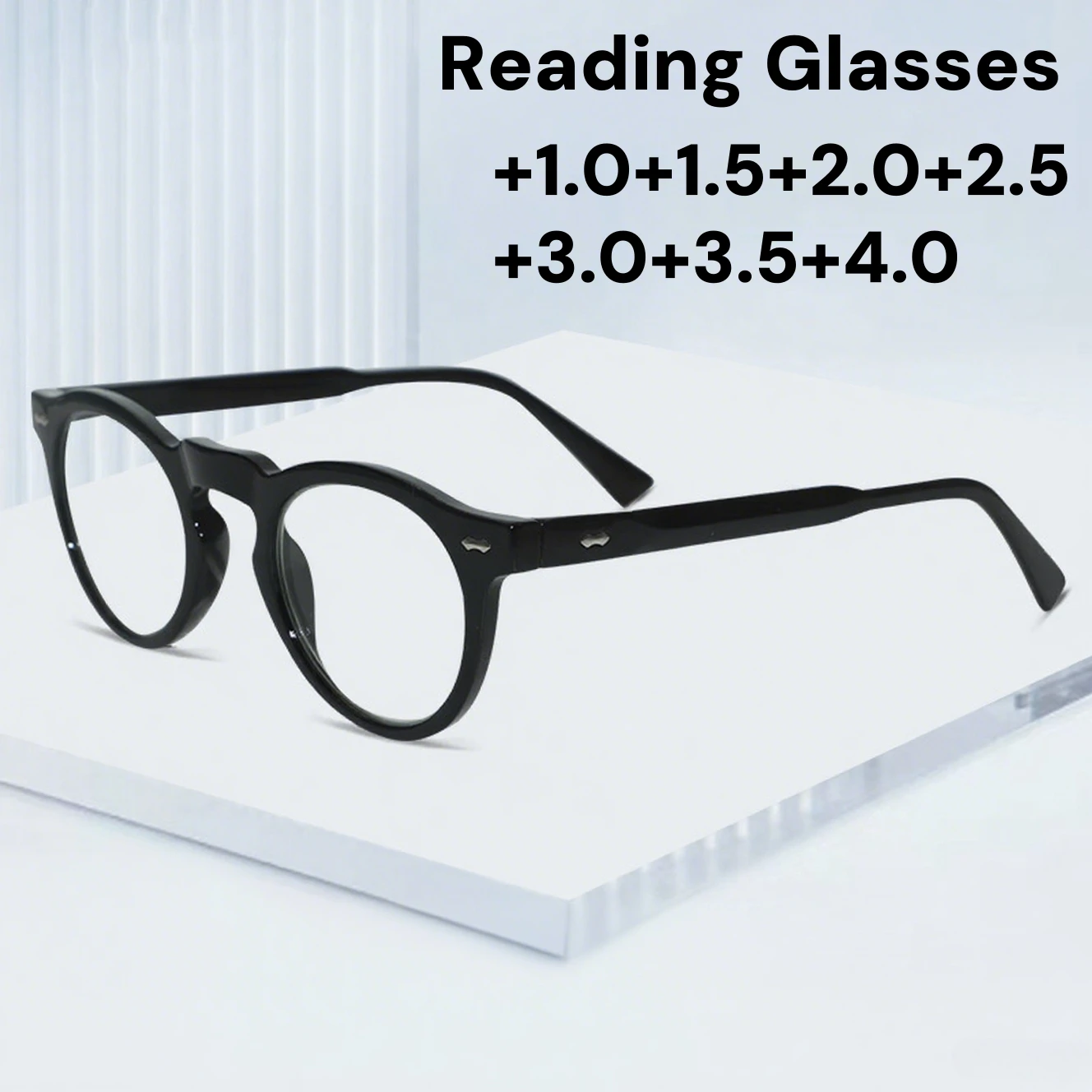 

New Anti Blue Light Reading Glasses Men Women High Quality Round Frame Presbyopia Glasses Trend High Definition FarSight Eyewear