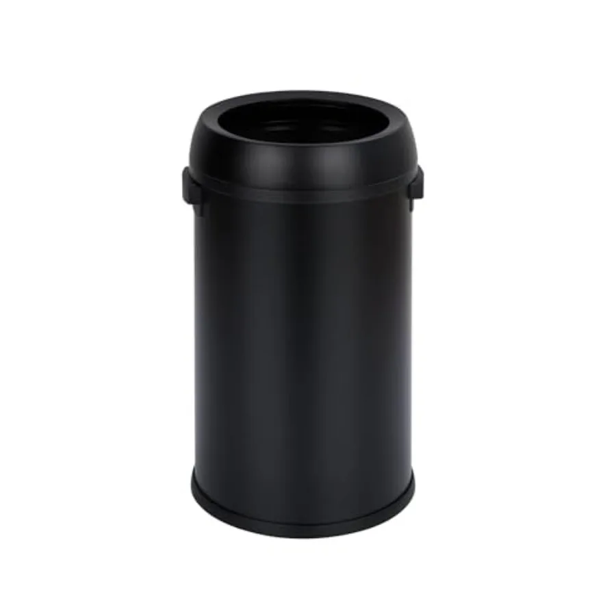 

17 gal Stainless Steel Trash Can Fingerprint-Proof Open-Top Design Commercial Garbage Bin for Restaurant Kitchen Office Home Bl