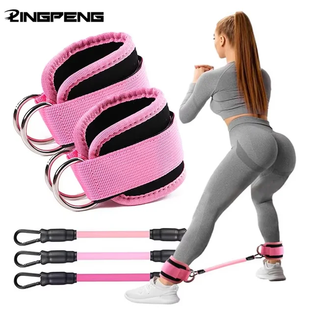 Klamra do kostki fitness, trening nóg, urządzenie do treningu bioder, pętla na kostkę, pasek do wiązania nóg, most, urządzenie do treningu klamry kostki