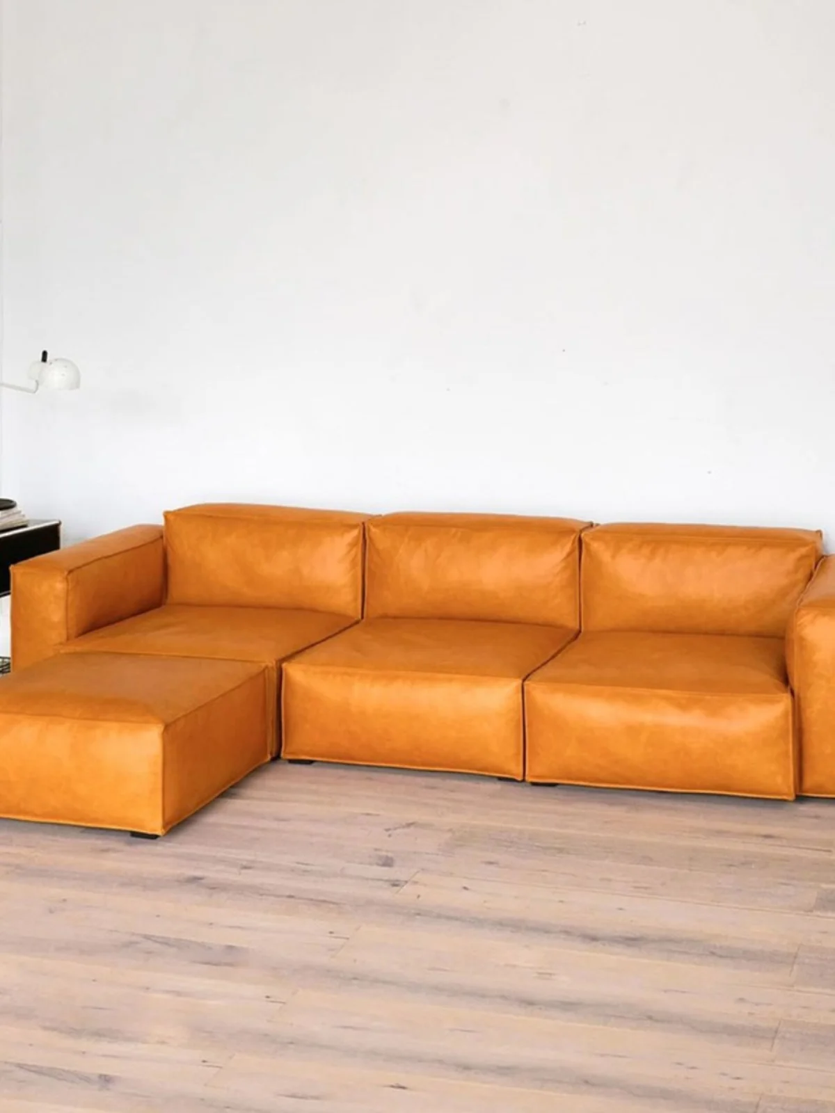 

Customizable floor combination module first layer cowhide leather sofa