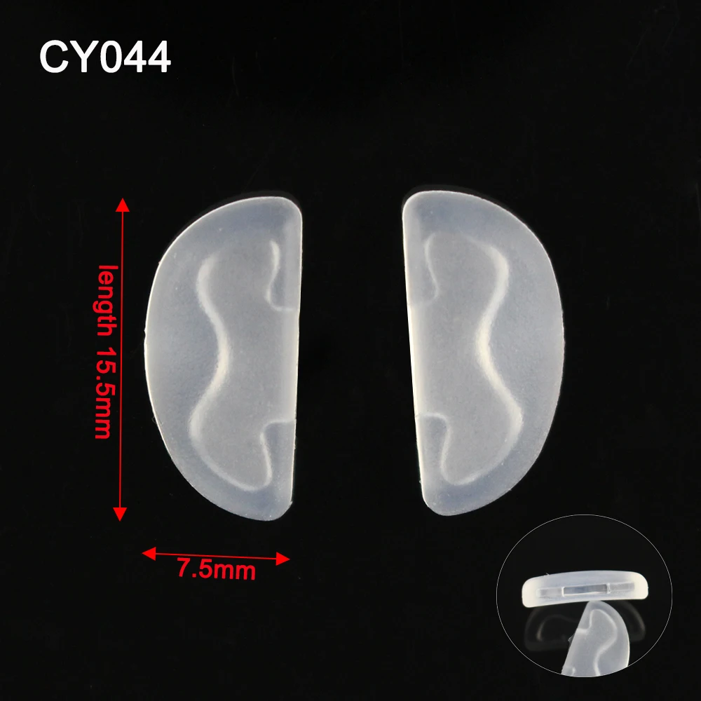 20pcs 2022 New Silicone Glasses Eyeglasses Nose Pads Optical Frame Repair Accessory Part Push In Insert Type Free Shipping