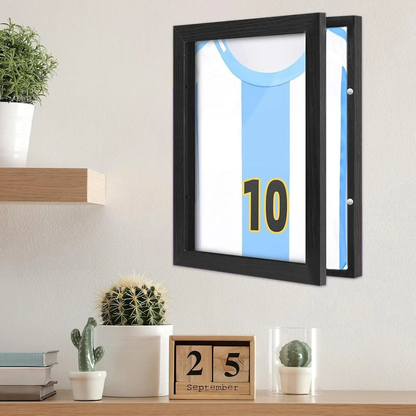 DIY Magnetic Flip Cover Decoration Jersey Commemorative Basket Shirt T-shirt Collection Display Storage Box Home Decoration