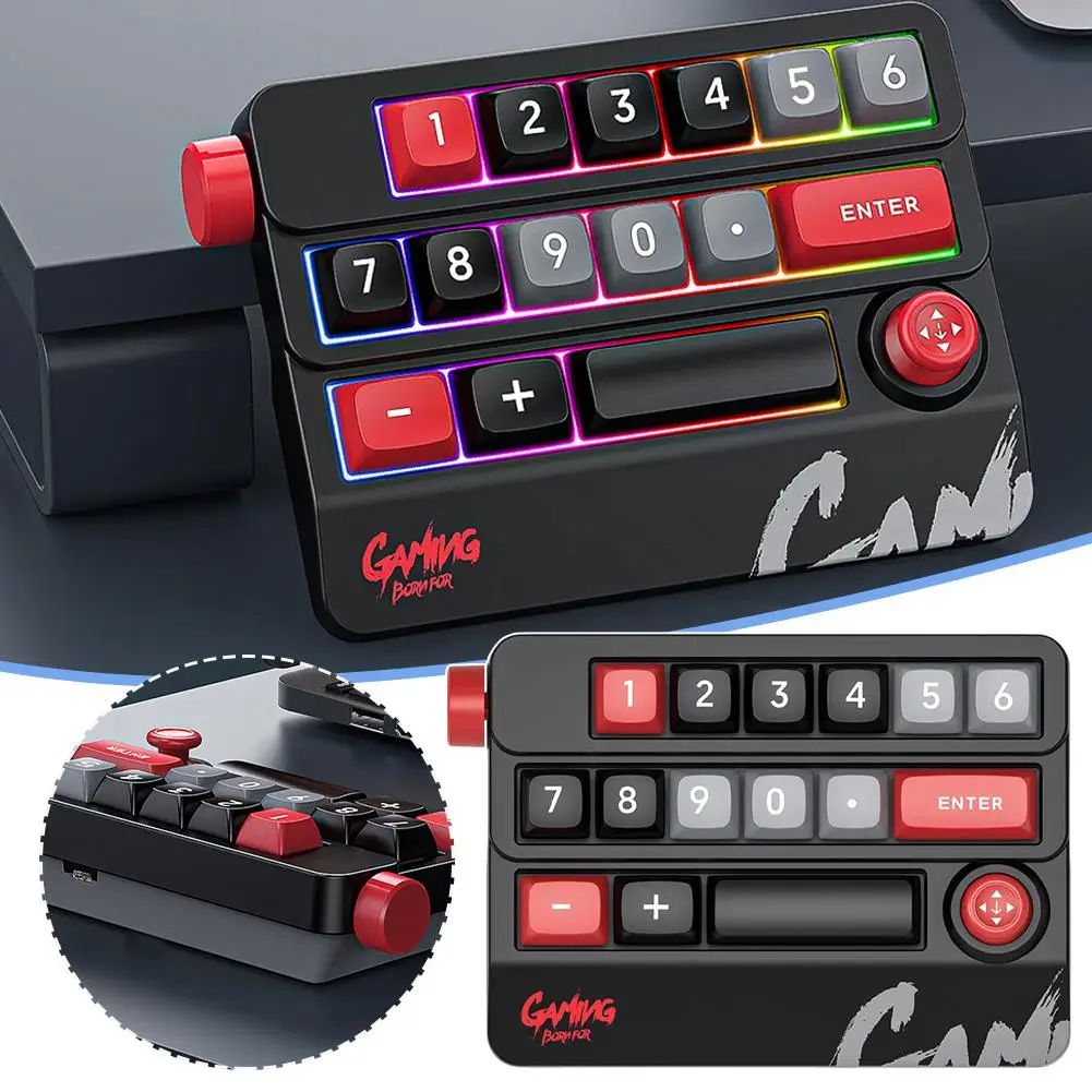 K809 Mechanical Keyboard 19-key Programming Macro-defined Mini Gaming Paste Gaming Customization Copy Button Keypad Keyboar H3O9