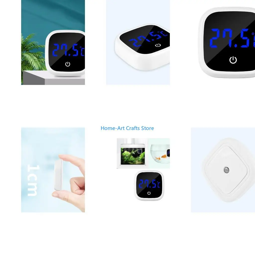 Y3NA Digital Fish Thermometer Accurate LED Display Wireless Digital Aquarium Thermometer Digital External Attached