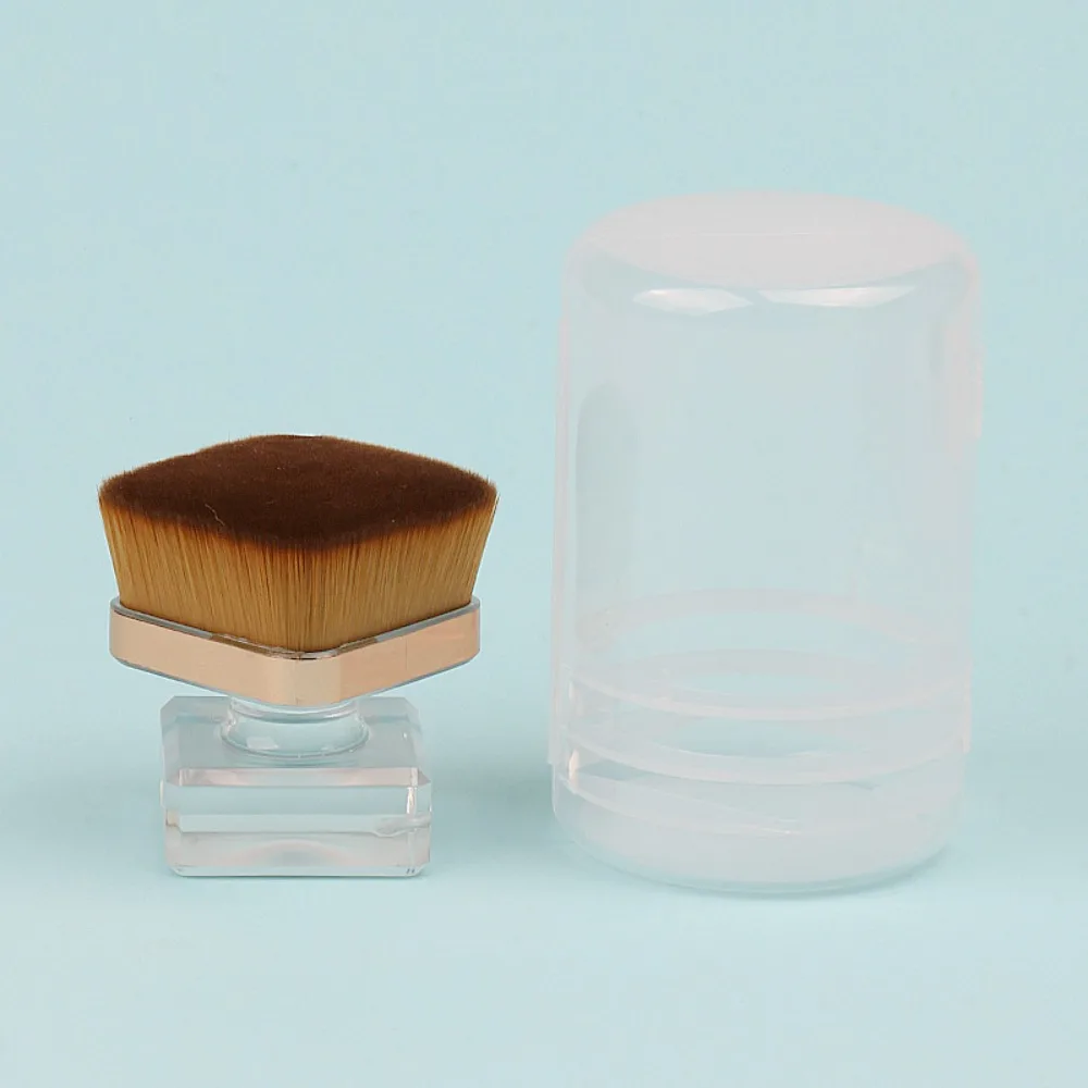 

Mini Rose Shape Powder Blusher Brush Dust-proof Cosmetic Tools Nail Cleaning Brush Manicure Imitation Wool Makeup Brush Travel