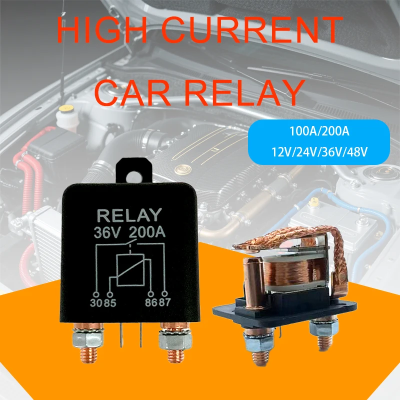 

Automotive Heavy Current Start Relay 200A 120A 100A - 12V 24V Power Type for Car Truck Motor Starting System
