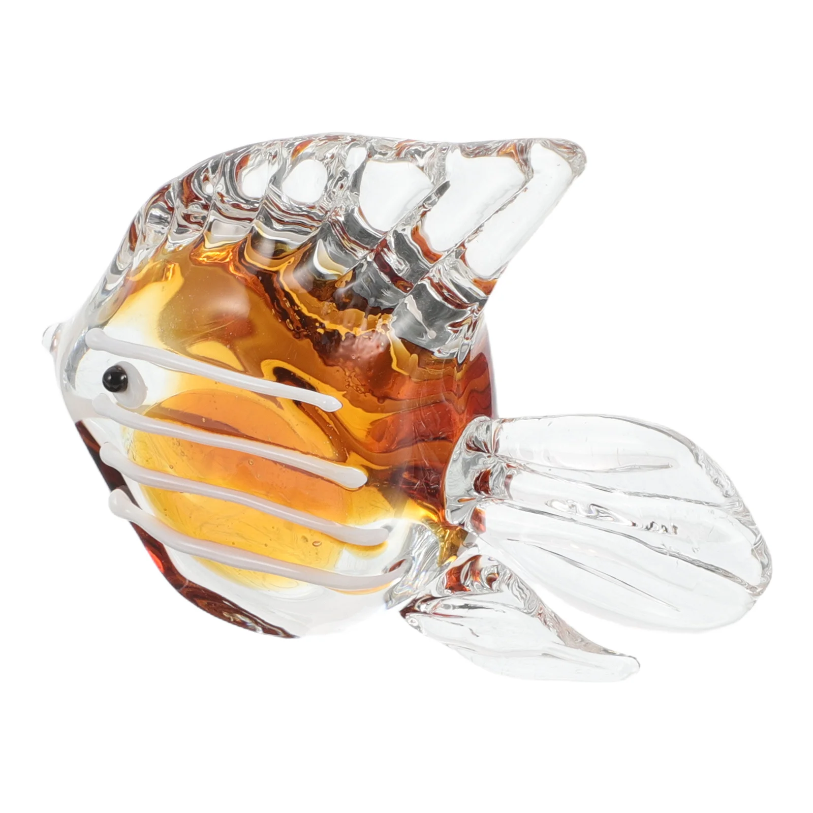 

Elegant Glass Fish Sculpture Tranquil Versatile Size Perfect for Desks Cabinets Shelves Crystal Glass Fish Figurine