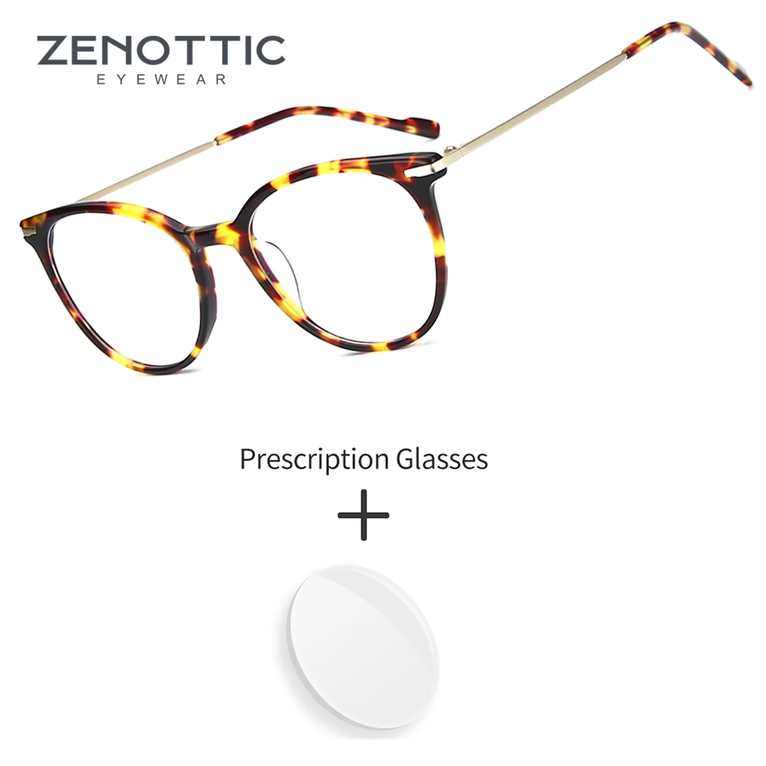 

Модные овальные очки ZENOTTIC с диоптриями, ацетатные, прогрессивные, с защитой от синего света, для коррекции близорукости, для женщин и мужчин