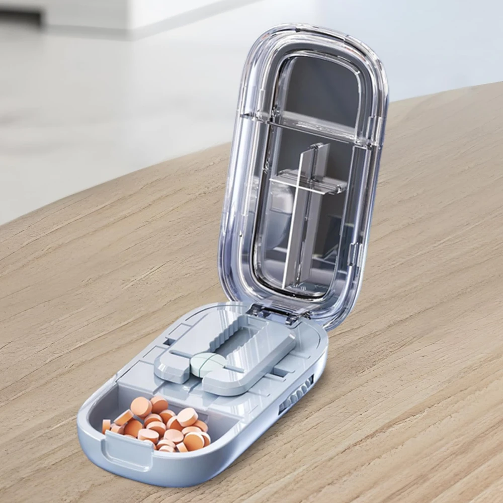 1/2,1/3,1/4 Portable Quartering Pill Cutter Storage Box Pill Cutter Splitter for Small and Tiny Pills Crusher Pill Easy to Use