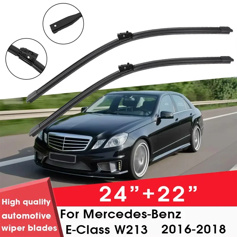 

Car Wiper Blade For Mercedes-Benz E-Class W213 2016-2018 24"+ 22" Windshield Windscreen Clean Naturl Rubber Car Accessories