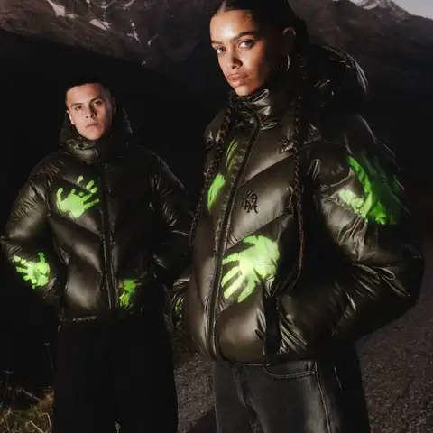 New Winter Temperature Sensitive Color Changing Down Cotton Jacket Men Y2K Streetwear  Hooded Puffer Coat Casual Oversized Parka