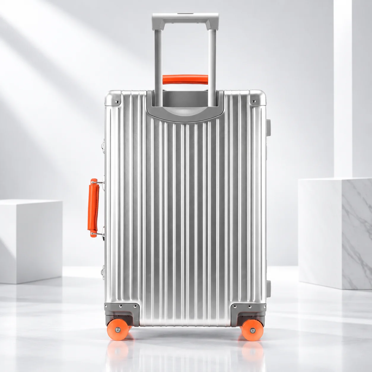 Bunnyfly Aluminum Frame Luggage with TSA Locks, Orange Spinner Wheels & Reinforced Hard Shell