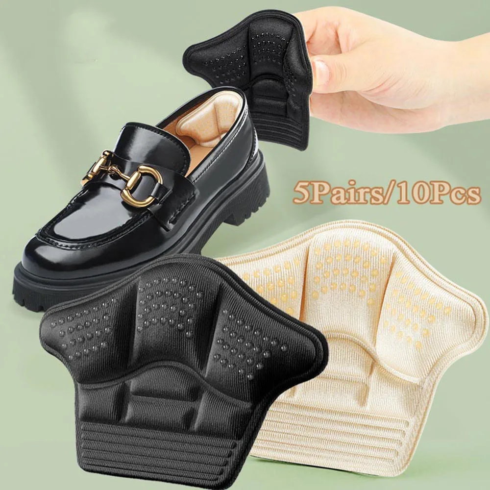 

5 Pairs Adjustable Heel Pad Insole Sports Shoes Heel Patch Anti-wear Foot Protection Shoes High Heel Cushion Inserts Non-slip