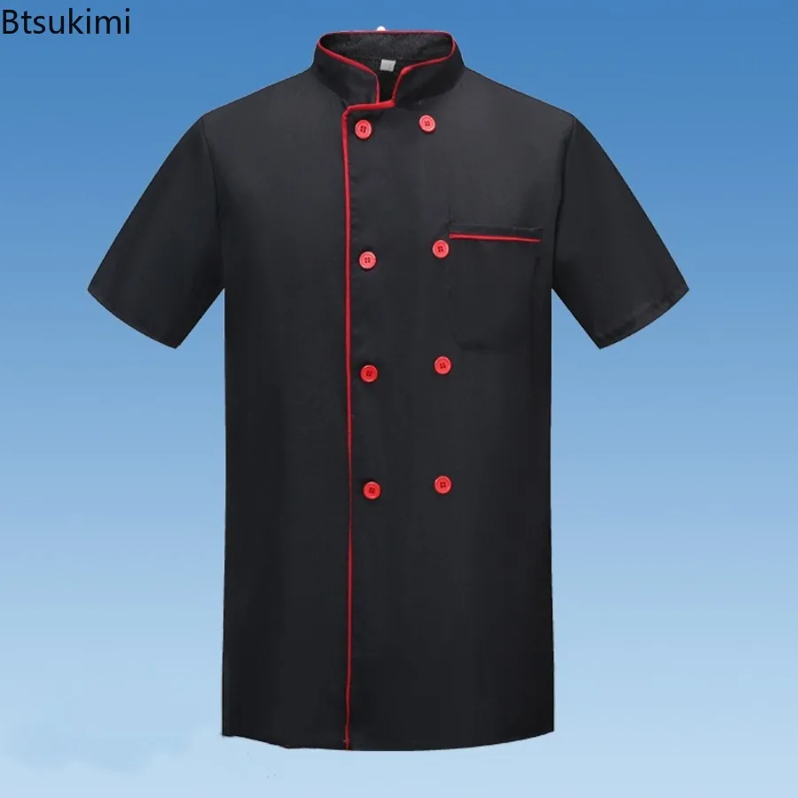 Chef Top Catering Cooking Clothes Long Sleeves Chef Uniform for Work Catering Kitchen Chef Jacket Men and Women Hotel Workwear