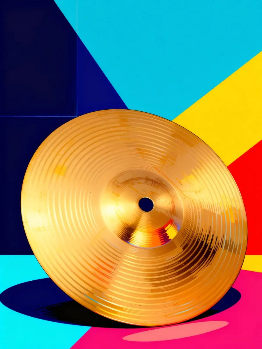 Brass Drum Cymbal High Hardness Resistant Traditional Finish Crash Ride Hi-Hat Cymbal for Beginner Drum Sets Student