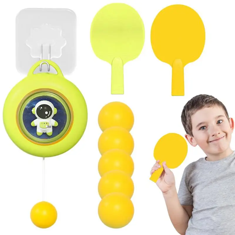 Table Tennis Paddles Table Tennis Elastic Trainer Rebound Ball With Adjustable String Fun Parent Child Interactive Game