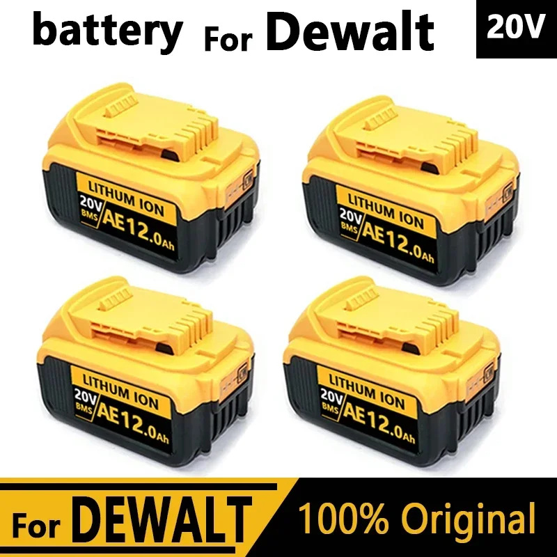 New 100% Original 12000mAh 20V for Dewalt Power Tool Battery DCB206 20V 18.0Ah Battery DCB206 20V Battery DCG405 DCB200