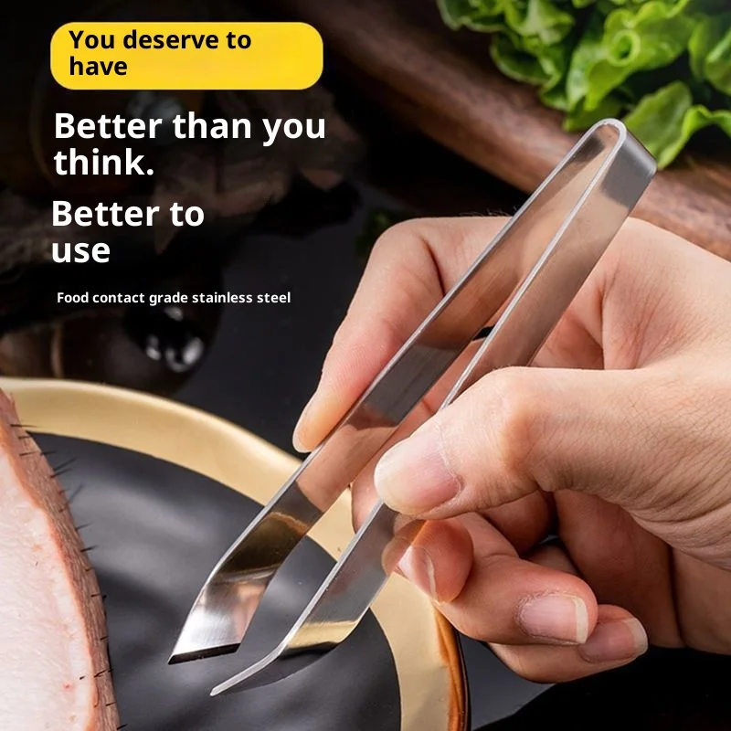 

Stainless Steel Hair Remover Kitchen Tool for Removing Chicken And Fish Sticks Fishbone Tweezers Pig Hair Clamp