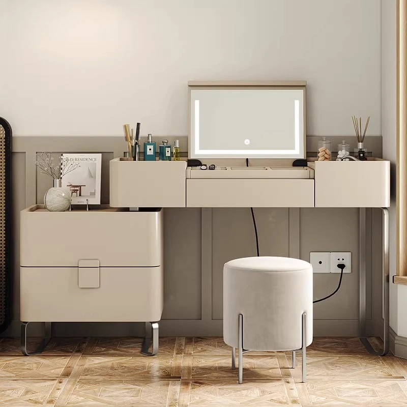 

Итальянский минималистичный лакированный комод, тумба с ящиками, интегрированный элемент для спальни, современный простой письменный стол, прикроватный туалетный столик, место для хранения.